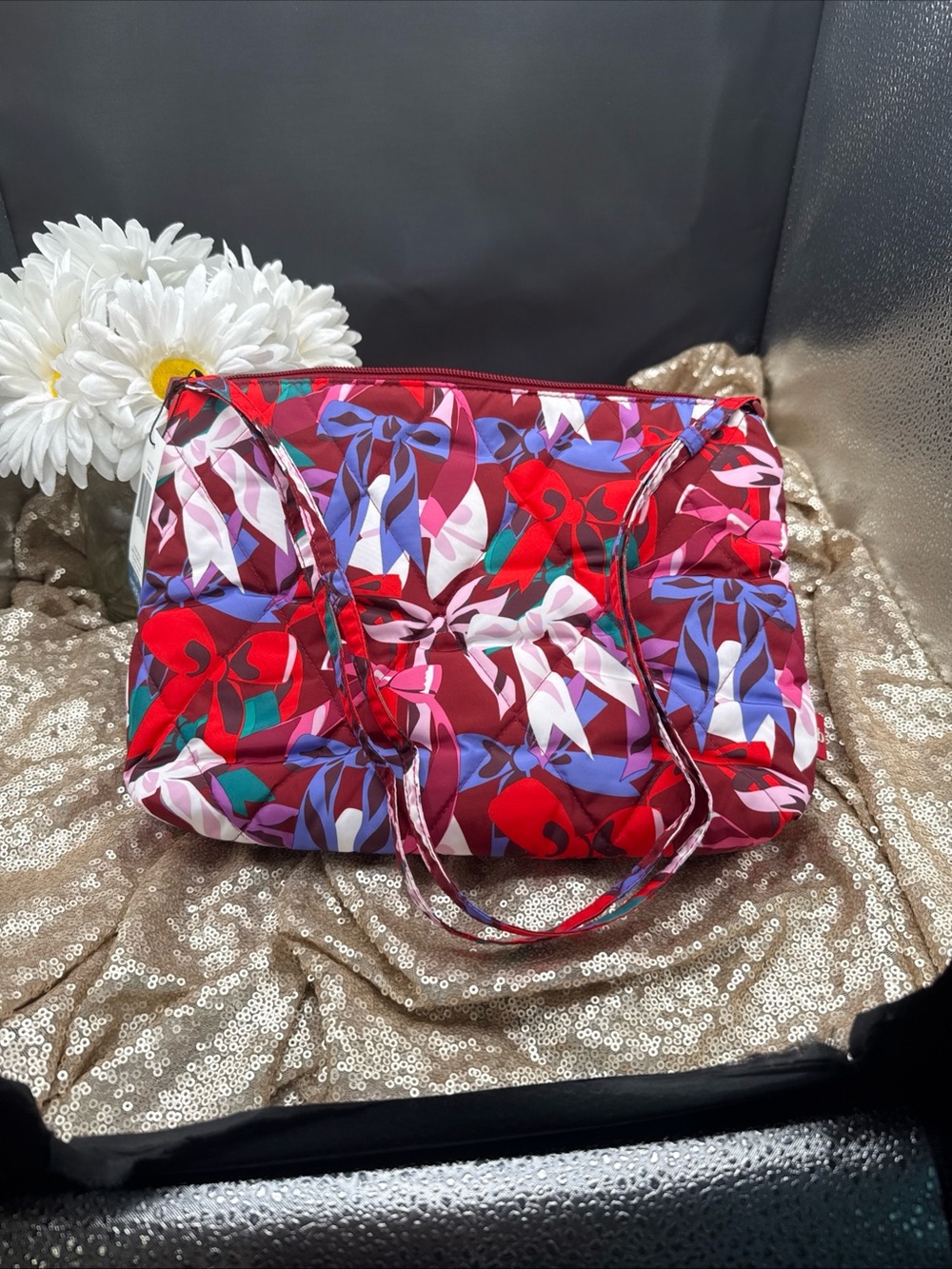 Vera Bradley Bow Show Ultralight Nylon Large Hipster NWT